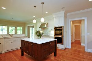 kitchen of shingle style home